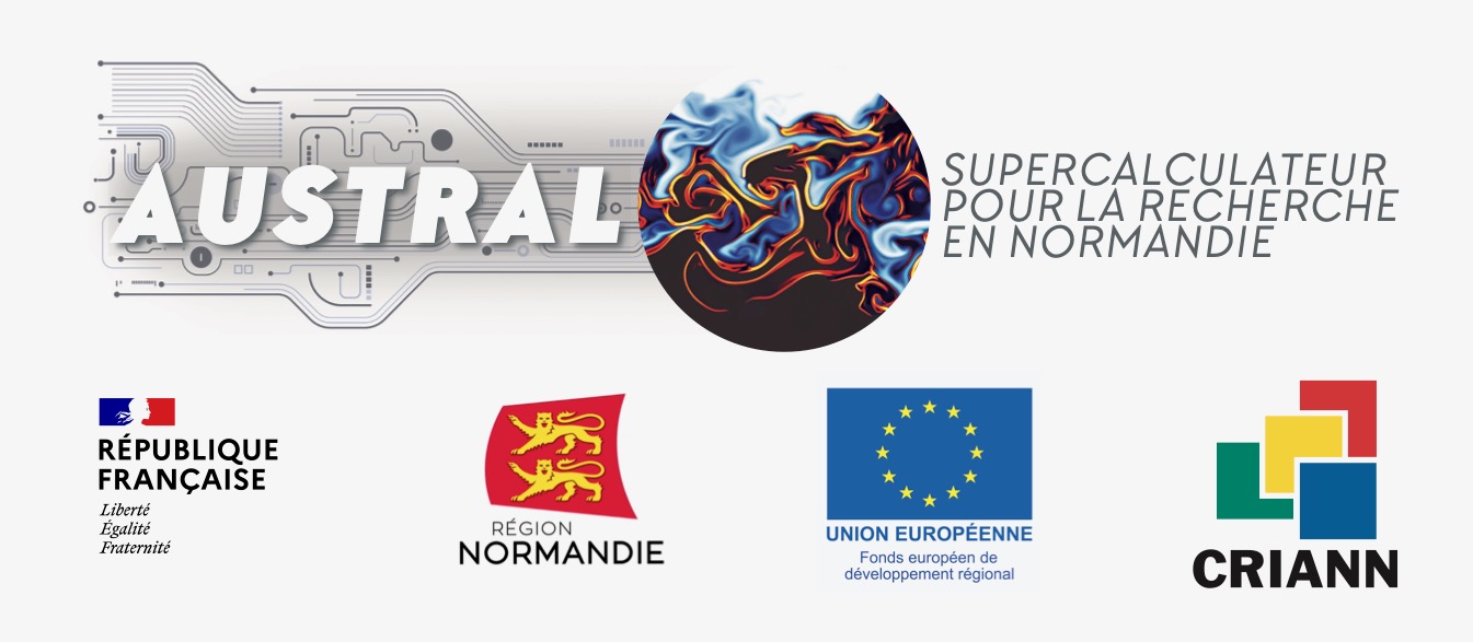 Logo Austral : supercalculateur pour la recherche en Normandie